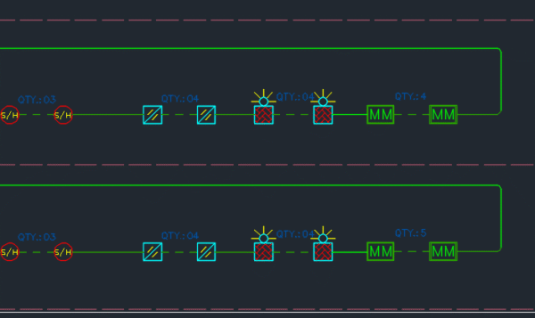 Complete DWG schematic of a loop-based addressable fire alarm system. Ideal for drafting, tenders, and project adaptation. - Image 3