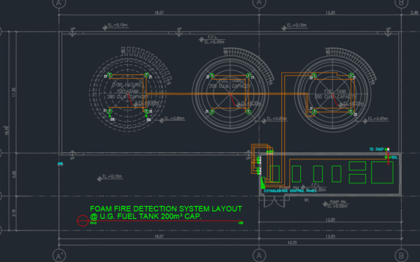 Fuel Tank Fome Deluge Piping and Alarm Sysytem (including fire hydrant and fire hose cabinet and NOVEC System) - Image 16