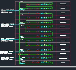 Complete DWG schematic of a loop-based addressable fire alarm system. Ideal for drafting, tenders, and project adaptation.
