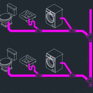 Plumbing dynamic blocks and practical pipe draw tool.
