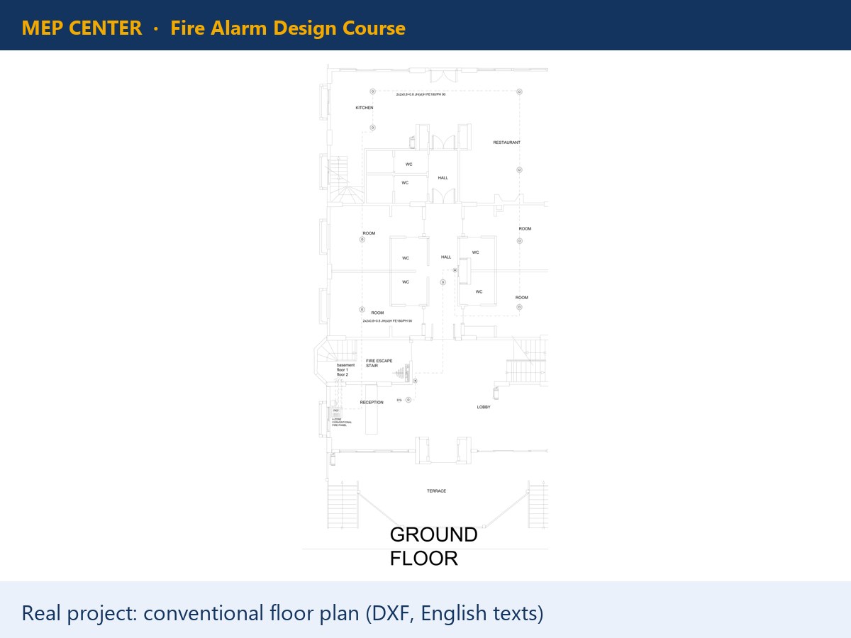 Real project: conventional floor plan