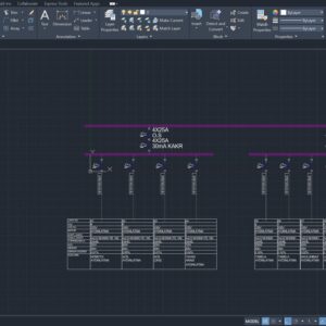 TEKHAT single-line diagram in AutoCAD