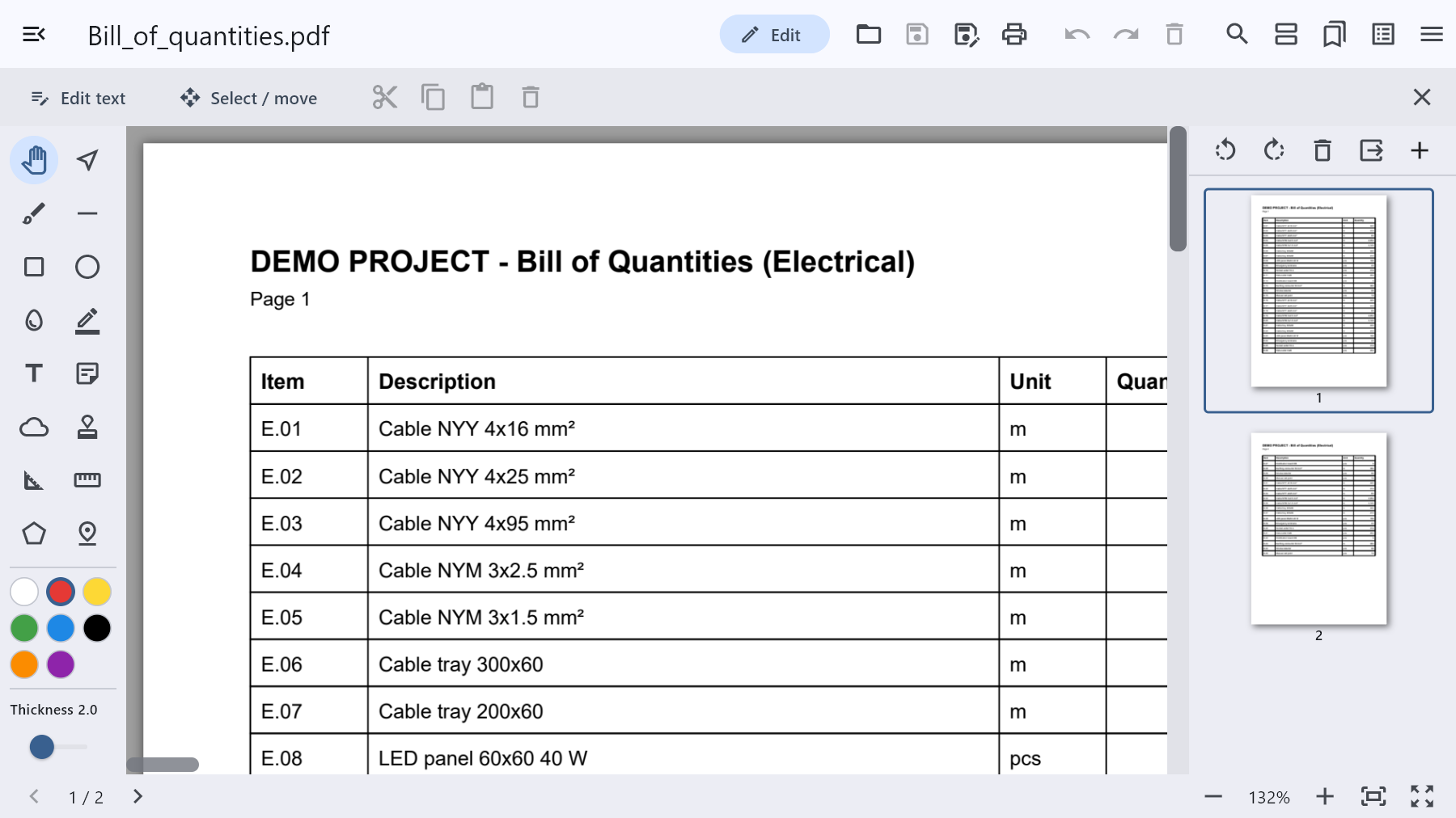 Pofuduk page tools and text editing